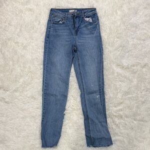 Blue High-Rise Straight Jeans Size 24 - Harper